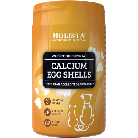 Skorupki jaja kurzego w postaci mączki dla psów i kotów