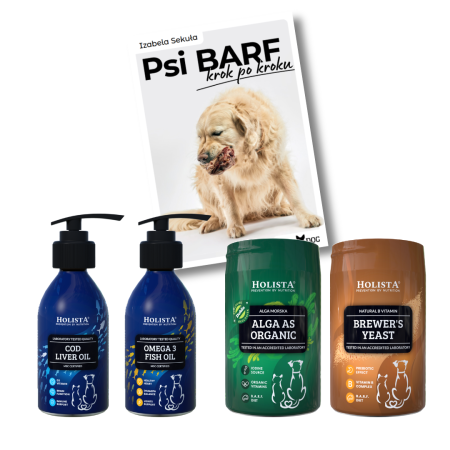 Zestaw suplementów BARF z książką Psi BARF krok po kroku