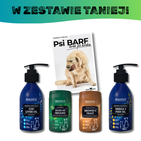 Zestaw suplementów BARF z książką Psi BARF krok po kroku