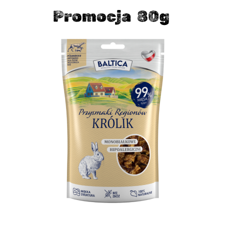 Półmiękkie przysmaki monobiałkowe z królika dla psa