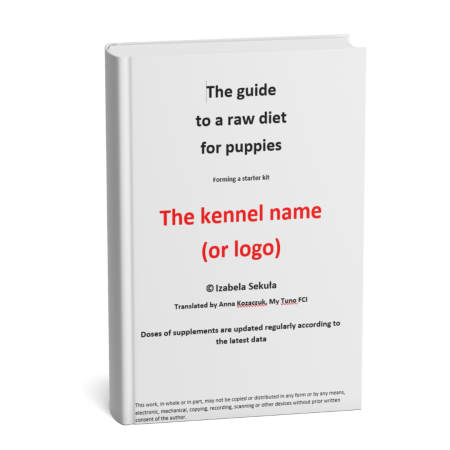 Przewodnik diety BARF dla szczeniąt w wersji angielskiej
