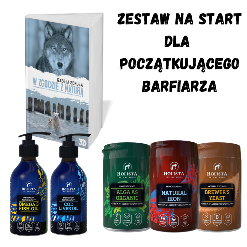 Zestaw suplementów BARF z książką W zgodzie z naturą